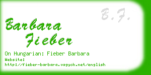 barbara fieber business card